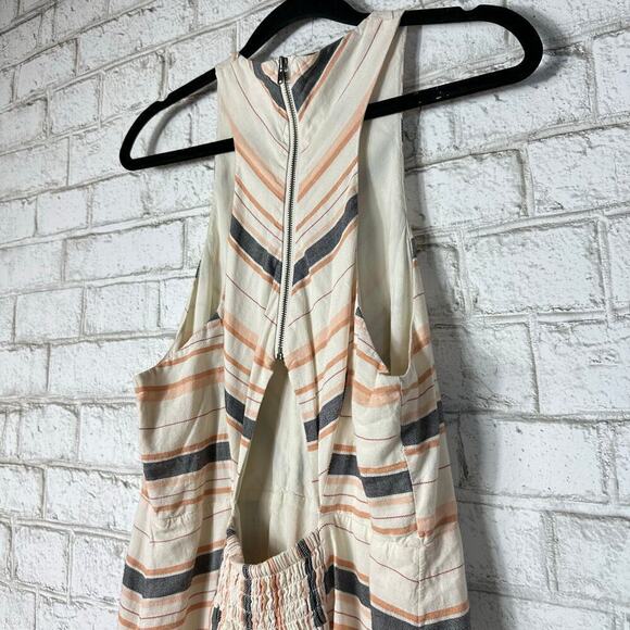 The Jetset Diaries TJD Dress Brighten Maxi Stripe Cotton White Blue Pink M - Picture 7 of 7